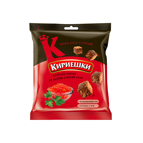 Кириешки сухарики Красная икра 40г*60